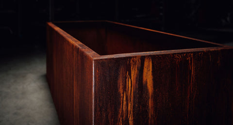 CORTEN CUBE PLANTERS