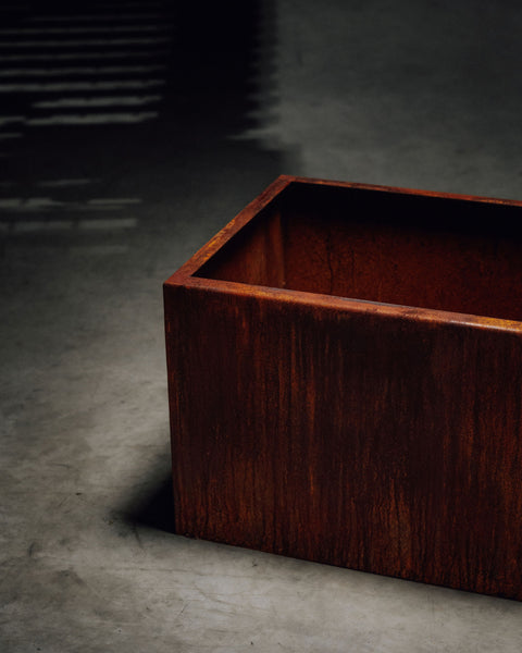 CORTEN TROUGH ALUMINUM PLANTERS