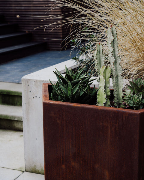 CORTEN HEX PLANTERS