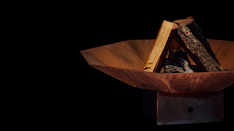WOOD, PROPANE AND GAS CORTON STEEL FIRE BOWLS