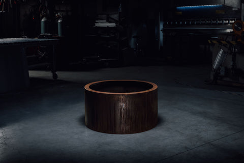 CORTEN CYLINDER PLANTERS