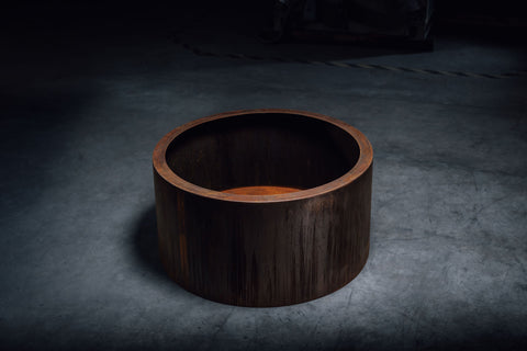 CORTEN CYLINDER PLANTERS