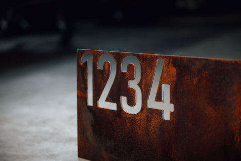 CORTEN ADDRESS SIGN
