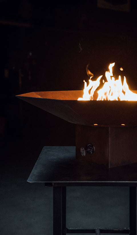 CORTEN FIRE BOWL- propane / natural gas